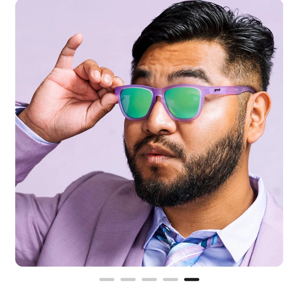 Goodr OG Purple Sunglasses with Green Lenses